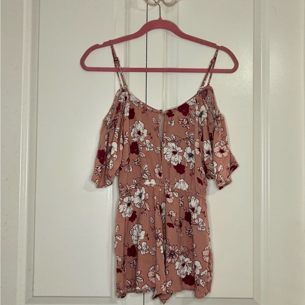 Elegant pink floral romper - Picture 2 of 2